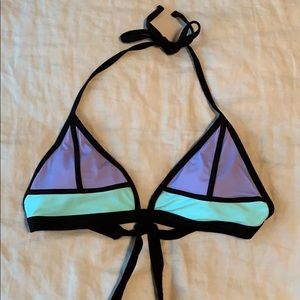 Color block bikini top